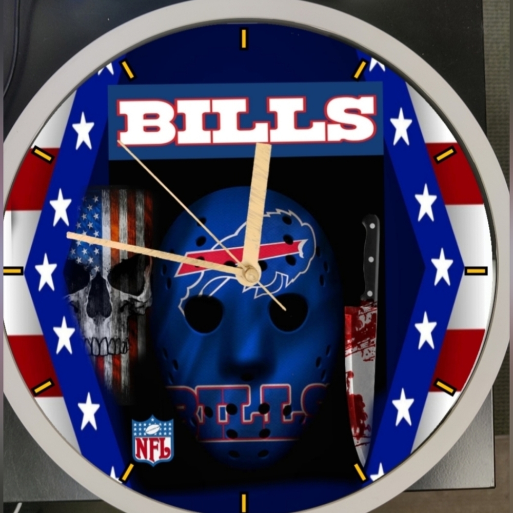 Buffalo Bills Jason Voorhees wall clock